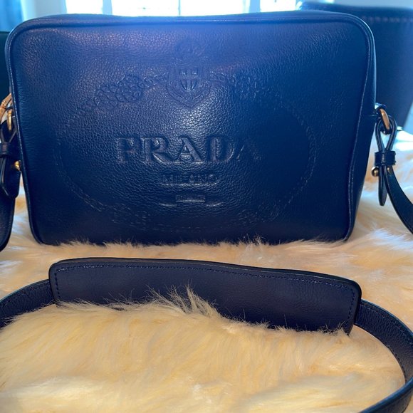 NWOT!!!! PRADA BLUE LEATHER CROSSBODY HANDBAG!!!! - Picture 2 of 5
